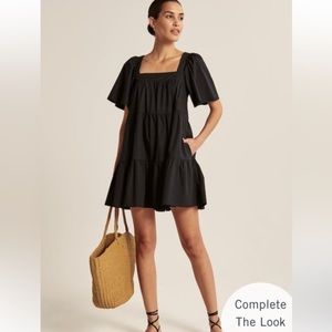 Abercrombie & Fitch Angel Sleeve Trapeze Mini Dress